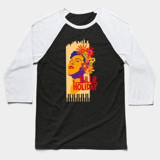 Echoes of Elegance: Billie Holiday Design Baseball T-Shirt